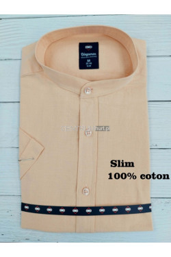 Koszula męska krótka rękaw SLIM Turecka (M-2XL) B1082