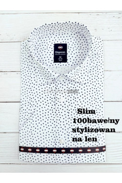 Koszula męska krótka rękaw SLIM Turecka (M-2XL) B1100