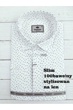 Koszula męska krótka rękaw SLIM Turecka (M-2XL) B1101