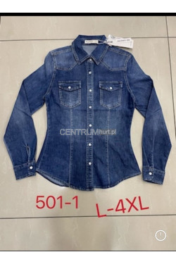 Koszula jeansowa damska (L-4XL) 501-1