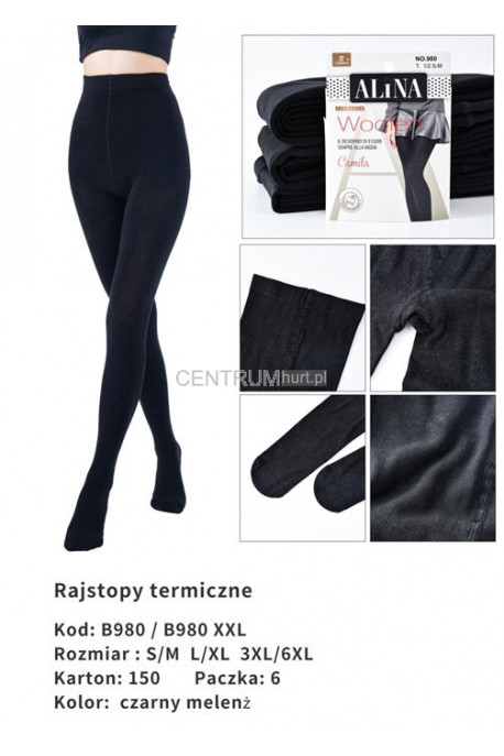 Rajstopy damskie ocieplane (3XL-6XL) 1