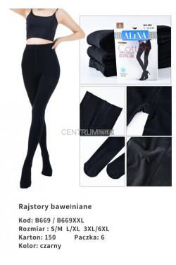 Rajstopy damskie ocieplane (3XL-6XL) B669XXL