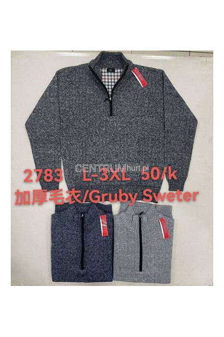 Sweter męski OCIEPLANY (L-3 XL) 2705