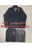 Sweter ROZPINANY NA ZAMEK OCIEPLANY (L-3 XL) 2832