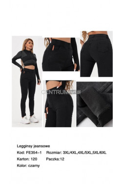 Leginsy jeansowe damskie (3XL-6XL) FE354-1