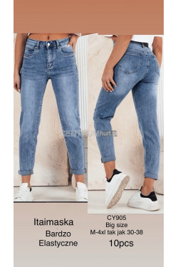 Jeansy damskie (M-4XL) CY905