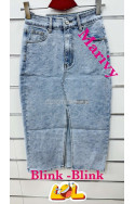 Spódnica jeansowa damska (XS-XL) 42