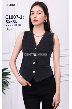Kamizelka jeansowa damska (XS-XL) C1007-1