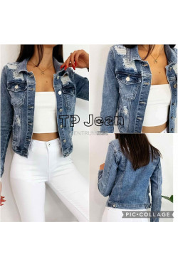 Kurtka jeansowa damska (XS-XL) 7369