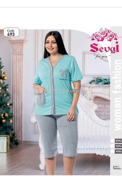 Piżama damska Turecka (2XL-4XL) 493