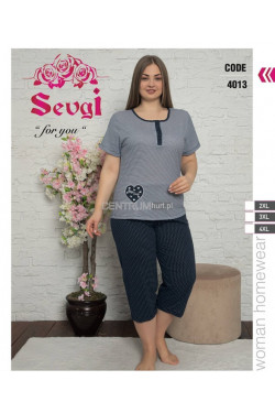 Piżama damska Turecka (2XL-4XL) 4013