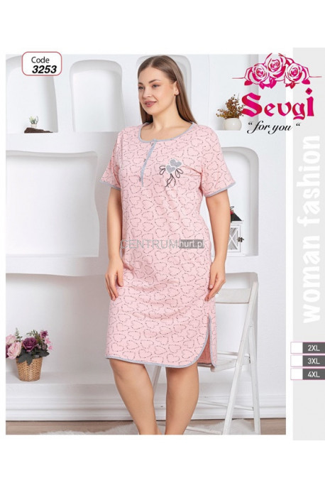 Koszula nocna damska Turecka (2XL-5XL) 1