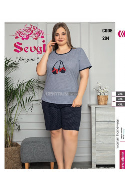 Piżama damska Turecka (2XL-4XL) 284