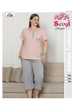 Piżama damska Turecka (2XL-4XL) 4126