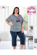 Piżama damska Turecka (2XL-4XL) 1