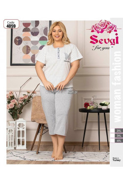Piżama damska Turecka (2XL-4XL) 4059