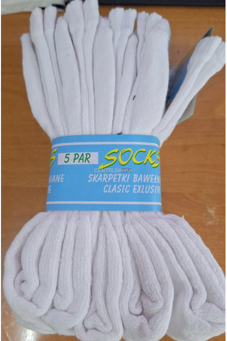 Skarpety męskie białe PROMOCJE(39-42) A-A1
