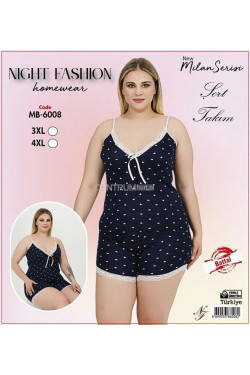 Piżama damska Turecka (3XL-4XL) MB-6008