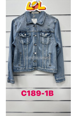 Kurtka jeansowa damska (M-3XL) C189-1B