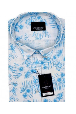 Koszula męska krótki rękaw Turecka (3XL-6XL) 1087