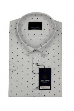 Koszula męska krótki rękaw Turecka (L-3XL) 1162