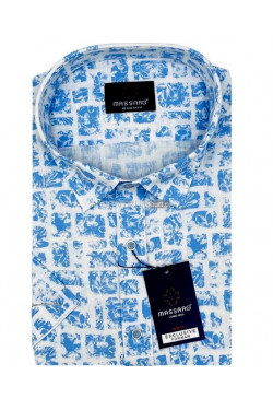 Koszula męska krótki rękaw Turecka (L-3XL) 1172
