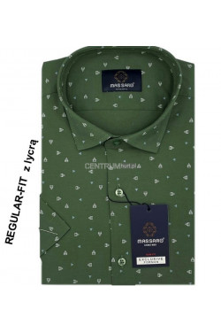 Koszula męska krótki rękaw Turecka (L-3XL) 1183