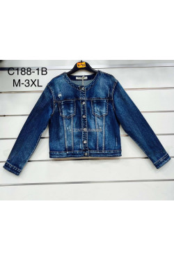 Kurtka jeansowa damska (M-3XL) C188-1B