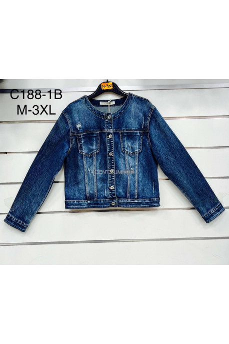 Kurtka jeansowa damska (XL-5XL) 1