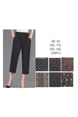 Spodnie damskie 3/4 (6XL-9XL) KK-49