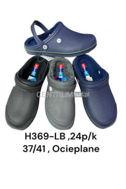 Klapki męskie ocieplane (37-41)H369-lb