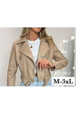 Kurtki skórzane damskie (M-3XL) 289-2