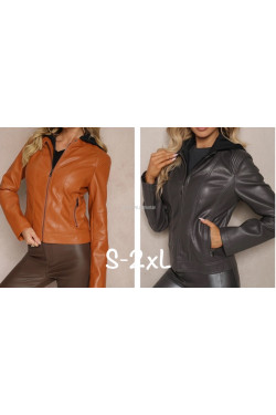 Kurtki skórzane damskie (S-2XL) 3872