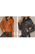 Kurtki skórzane damskie (S-2XL) 2