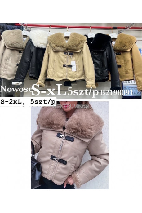 Kurtki skórzane damskie zimowe (S-XL) 1