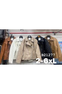 Kurtki skórzane damskie (2XL-6XL) B21277
