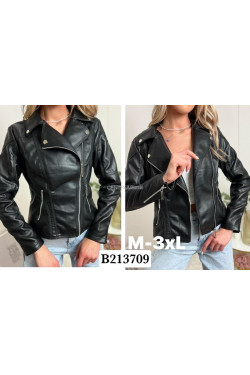Kurtki skórzane damskie (M-3XL) 3709