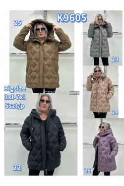 Kurtki damskie przejściowe (3XL-7XL) K9605