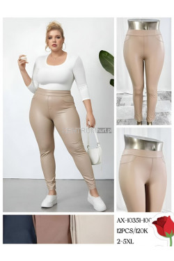 Leginsy skórzane damskie (2XL-5XL) AX-10351-100
