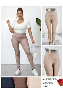 Leginsy skórzane damskie (2XL-5XL) AX-10354-100