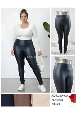 Leginsy skórzane damskie (2XL-5XL) AX-10350-100