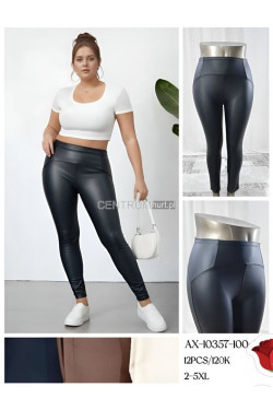 Leginsy skórzane damskie (2XL-5XL) AX-10357-100