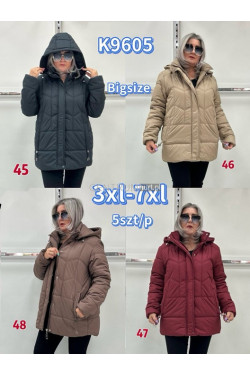 Kurtki damskie przejściowe (3XL-7XL) K9605