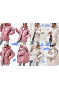 Kurtki damskie przejściowe (3XL-7XL) K9603