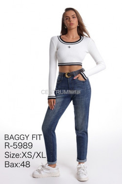 Jeansy damskie (XS-XL) R-5989