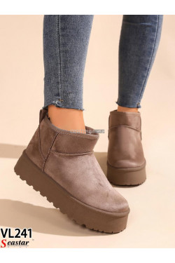 Buty damskie zimowe(36-41) VL241 dark beige