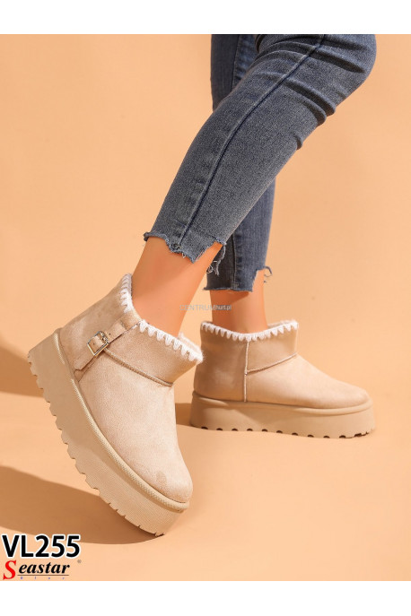 Buty damskie zimowe(36-41) VL241 beige