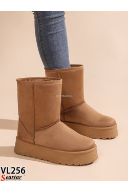 Buty damskie zimowe(36-41) VL256 Camel