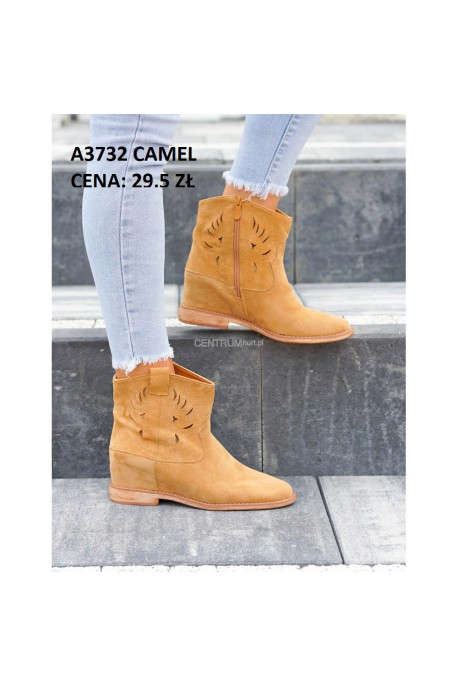 Buty damskie jesienne (36-41) A3726 Camel