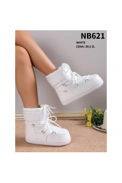 Buty damskie zimowe(36-41) NB621 White
